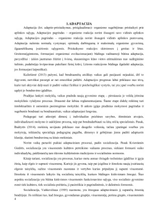 SOCIALINĖ VAIKŲ ADAPTCIJA IR DEZADAPTACIJA. Paveikslėlis 4
