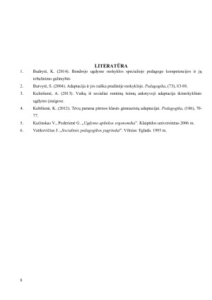 SOCIALINĖ VAIKŲ ADAPTCIJA IR DEZADAPTACIJA. Paveikslėlis 8