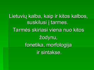 Lietuvių kalbos tarmės. Paveikslėlis 3