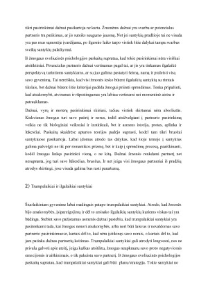 Poravimosi strategijos ir santykių pasirinkimas. Paveikslėlis 2