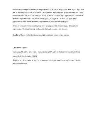 Weberio – Fechnerio dėsnio tyrimas. Paveikslėlis 5
