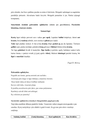 Sakinio dalys. Teorija ir užduotys. Paveikslėlis 7