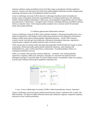 LIETUVOS MARKETINGO ASOCIACIJOS (LiMA) APIBŪDINIMAS IR VEIKLOS VERTINIMAS. Paveikslėlis 9