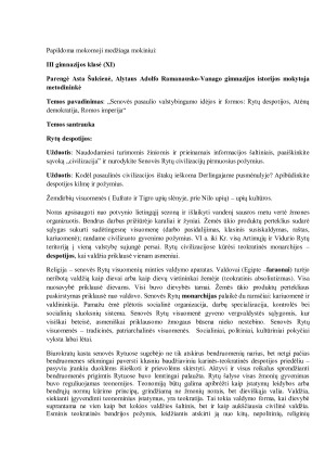 Senovės pasaulio valstybingumo idėjos ir formos: Rytų despotijos, Atėnų demokratija, Romos imperija