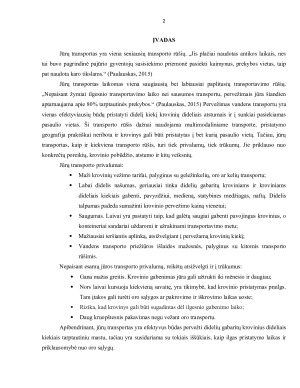 Jūrų transporto veiklos organizavimas. Aplinkosaugos reikalavimai. Maršruto sudarymas. Sąnaudų skaičiavimas. Paveikslėlis 2