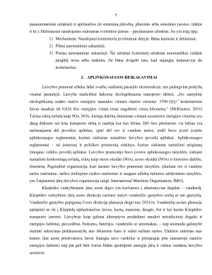 Jūrų transporto veiklos organizavimas. Aplinkosaugos reikalavimai. Maršruto sudarymas. Sąnaudų skaičiavimas. Paveikslėlis 5