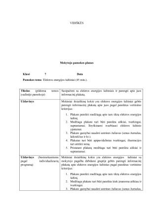 Elektros energijos šaltiniai 7 kl. Pamokos planas. Paveikslėlis 2