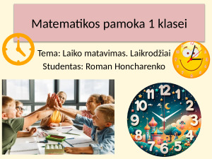  Laiko matavimas. Laikrodžiai 4kl