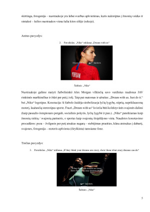 R. Barthes‘o teorija. Denotacija, konotacija, konotavimo procedūros „Nike“  prekės ženklo reklamose. Paveikslėlis 5