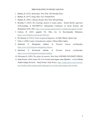 R. Barthes‘o teorija. Denotacija, konotacija, konotavimo procedūros „Nike“  prekės ženklo reklamose. Paveikslėlis 8