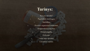 Opioidai. Apsinuodijimo rūšis, apsinuodijimo pavojus. Paveikslėlis 2