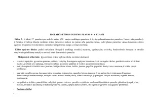 Etikos ilgalaikis pamokų planas 5 - 6 klasei