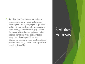 Šerlokas Holmsas. Personažo analizė. Paveikslėlis 5