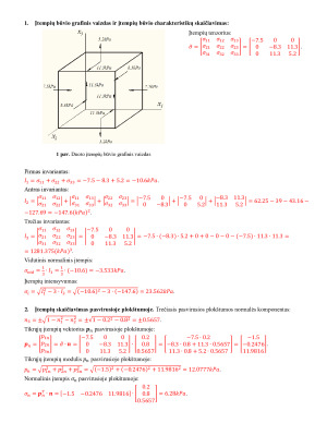 Įtempių būvis kūno taške. Paveikslėlis 2