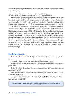 POJŪČIAI IR SUVOKIMAS. SPALVINIO REGĖJIMO TYRIMAS. Paveikslėlis 6