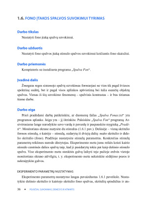 POJŪČIAI IR SUVOKIMAS. SPALVINIO REGĖJIMO TYRIMAS. Paveikslėlis 8