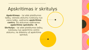 Apskritimo ilgis. Skritulio plotas. Paveikslėlis 2