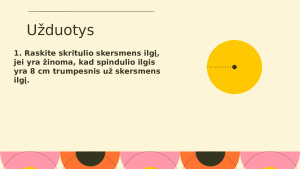 Apskritimo ilgis. Skritulio plotas. Paveikslėlis 4