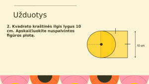 Apskritimo ilgis. Skritulio plotas. Paveikslėlis 5