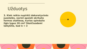 Apskritimo ilgis. Skritulio plotas. Paveikslėlis 6