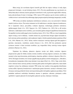 VEIKSNIŲ ĮTAKA VARTOTOJŲ POŽIŪRIUI IR KETINIMUI PIRKTI PREKES EKOLOGIŠKOJE PAKUOTĖJE. Paveikslėlis 9