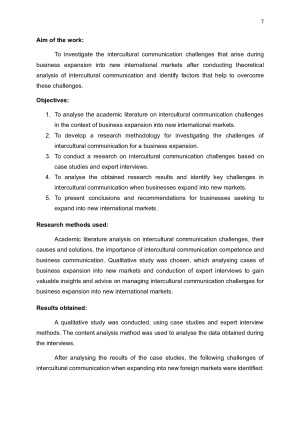 TARPKULTŪRINĖS KOMUNIKACIJOS IŠŠŪKIAI VERSLO PLĖTRAI NAUJOSE UŽSIENIO RINKOSE. Paveikslėlis 7