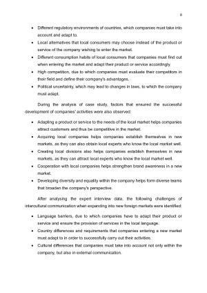 TARPKULTŪRINĖS KOMUNIKACIJOS IŠŠŪKIAI VERSLO PLĖTRAI NAUJOSE UŽSIENIO RINKOSE. Paveikslėlis 8