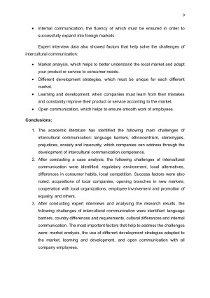 TARPKULTŪRINĖS KOMUNIKACIJOS IŠŠŪKIAI VERSLO PLĖTRAI NAUJOSE UŽSIENIO RINKOSE. Paveikslėlis 9