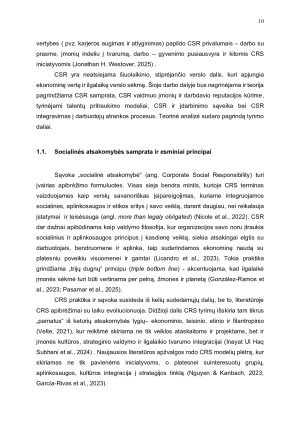 SOCIALINIŲ ATSAKOMYBIŲ INICIATYVŲ ĮTAKA TALENTŲ PRITRAUKIMO STRATEGIJOMS. Paveikslėlis 10