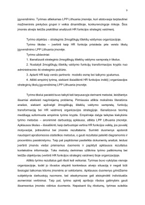 Strateginis žmogiškųjų išteklių valdymas kaip HR funkcija prisideda prie verslo tikslų įgyvendinimo. Paveikslėlis 9