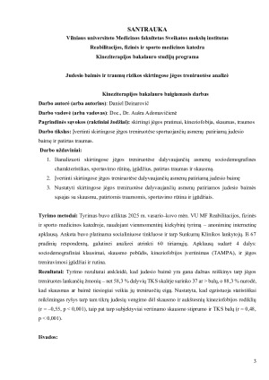 Judesio baimės ir traumų rizikos skirtingose jėgos treniruotėse analizė. Paveikslėlis 4