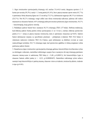 Judesio baimės ir traumų rizikos skirtingose jėgos treniruotėse analizė. Paveikslėlis 5