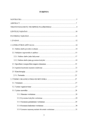 Kineziterapijos poveikis nugaros skausmo mažinimui, tarp sėdimą darbą dirbančių žmonių atvejo analizė. Paveikslėlis 3