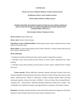 Fizinių pratimų poveikis rankos funkcijai ir asmens fiziniam aktyvumui po peties sąnario endoprotezavimo - išplėstinė literatūros apžvalga. Paveikslėlis 5
