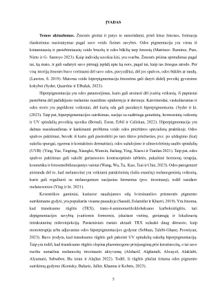 KOSMETINIŲ PRIEMONIŲ SU TRANEKSAMO RŪGŠTIMI POVEIKIS PIGMENTACIJOS PAVEIKTAI VEIDO ODAI. Paveikslėlis 5