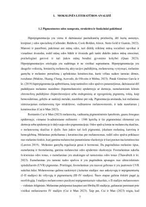 KOSMETINIŲ PRIEMONIŲ SU TRANEKSAMO RŪGŠTIMI POVEIKIS PIGMENTACIJOS PAVEIKTAI VEIDO ODAI. Paveikslėlis 7