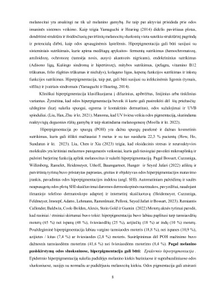 KOSMETINIŲ PRIEMONIŲ SU TRANEKSAMO RŪGŠTIMI POVEIKIS PIGMENTACIJOS PAVEIKTAI VEIDO ODAI. Paveikslėlis 8