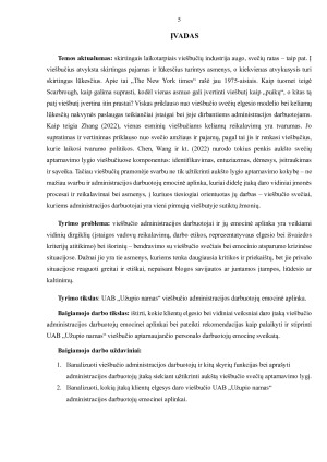 KLIENTŲ ELGESIO POVEIKIS UAB „UŽUPIO NAMAS“ VIEŠBUČIO ADMINISTRACIJOS DARBUOTOJŲ EMOCINEI APLINKAI. Paveikslėlis 5