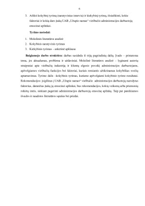 KLIENTŲ ELGESIO POVEIKIS UAB „UŽUPIO NAMAS“ VIEŠBUČIO ADMINISTRACIJOS DARBUOTOJŲ EMOCINEI APLINKAI. Paveikslėlis 6