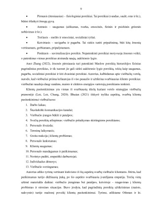 KLIENTŲ ELGESIO POVEIKIS UAB „UŽUPIO NAMAS“ VIEŠBUČIO ADMINISTRACIJOS DARBUOTOJŲ EMOCINEI APLINKAI. Paveikslėlis 9