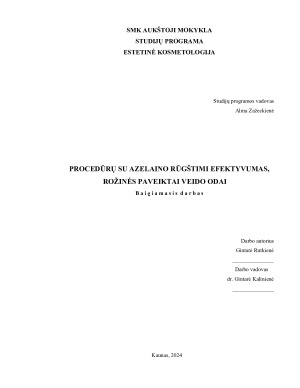 PROCEDŪRŲ SU AZELAINO RŪGŠTIMI EFEKTYVUMAS, ROŽINĖS PAVEIKTAI VEIDO ODAI