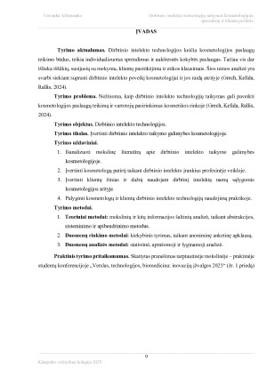 DIRBTINIO INTELEKTO TECHNOLOGIJŲ TAIKYMAS KOSMETOLOGIJOJE - SPECIALISTŲ IR KLIENTŲ POŽIŪRIS. Paveikslėlis 9