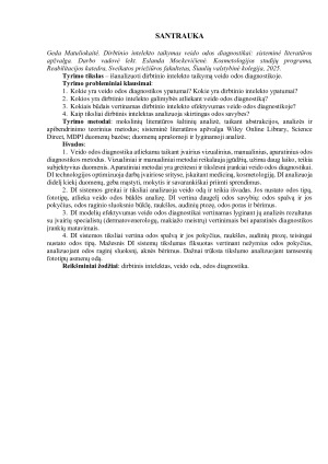 DIRBTINIO INTELEKTO TAIKYMAS VEIDO ODOS DIAGNOSTIKAI - SISTEMINĖ LITERATŪROS APŽVALGA. Paveikslėlis 2