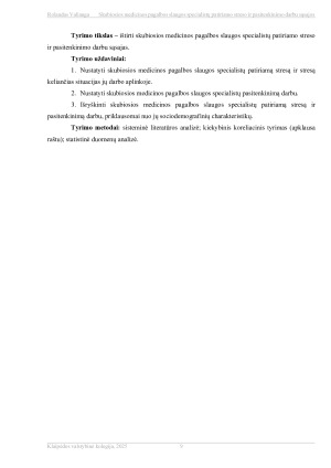SKUBIOSIOS MEDICINOS PAGALBOS SLAUGOS SPECIALISTŲ PATIRIAMO STRESO IR PASITENKINIMO DARBU SĄSAJOS. Paveikslėlis 9