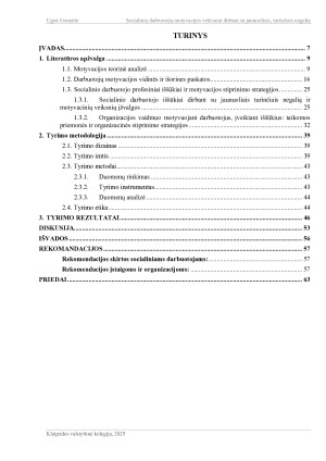 SOCIALINIŲ DARBUOTOJŲ MOTYVACIJOS VEIKSNIAI DIRBANT SU JAUNUOLIAIS TURINČIAIS NEGALIĄ. Paveikslėlis 6