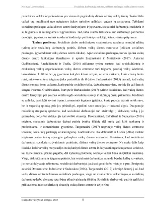 SOCIALINIŲ DARBUOTOJŲ PATIRTYS, TEIKIANT PASLAUGAS VAIKŲ DIENOS CENTRE. Paveikslėlis 8