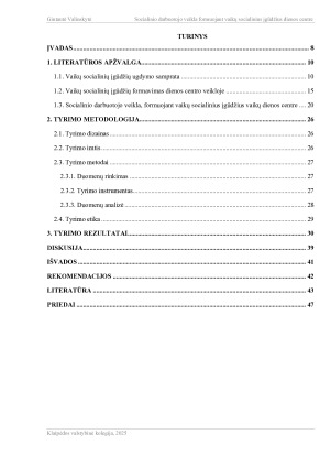 SOCIALINIO DARBUOTOJO VEIKLA FORMUOJANT VAIKŲ SOCIALINIUS ĮGŪDŽIUS DIENOS CENTRE. Paveikslėlis 7