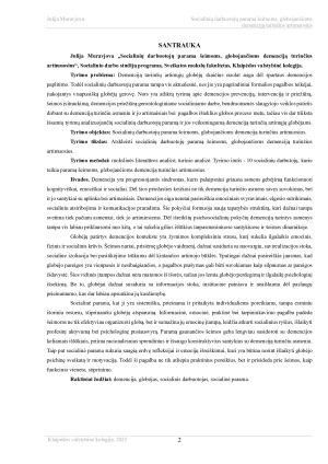 SOCIALINIŲ DARBUOTOJŲ PARAMA ŠEIMOMS, GLOBOJANČIOMS. Paveikslėlis 2