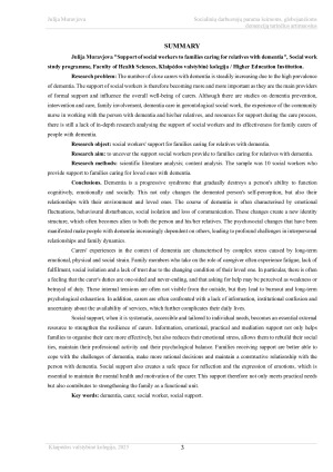 SOCIALINIŲ DARBUOTOJŲ PARAMA ŠEIMOMS, GLOBOJANČIOMS. Paveikslėlis 3