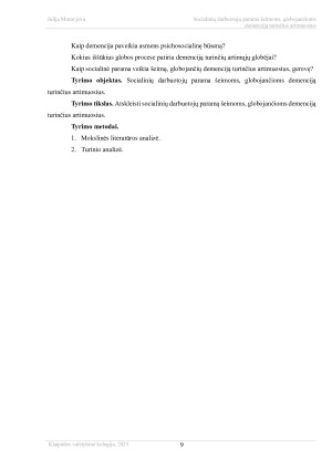 SOCIALINIŲ DARBUOTOJŲ PARAMA ŠEIMOMS, GLOBOJANČIOMS. Paveikslėlis 9